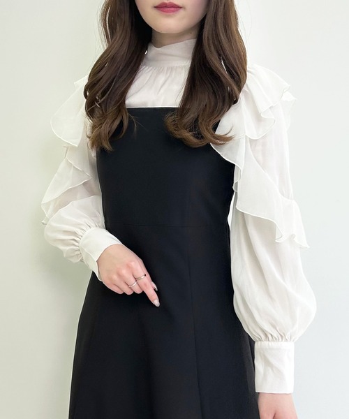 INGNI（イング）の「ホルターネックフレアキャミ／ワンピース（ワンピース・レディース・ブラック/モカ・M）」の19枚目の写真