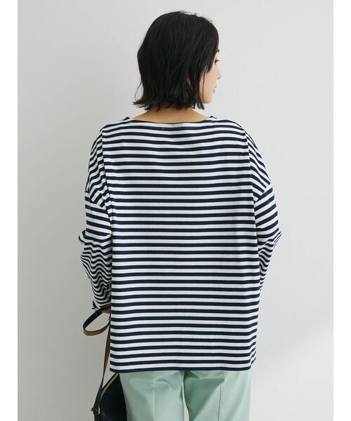 Green　Parks（グリーンパークス）の「リラックスカラーボーダーロンTEE（Tシャツ/カットソー・レディース・サックスブルー/グレー/ブルー/ネイビー/ピンク・FREE）」の9枚目の写真