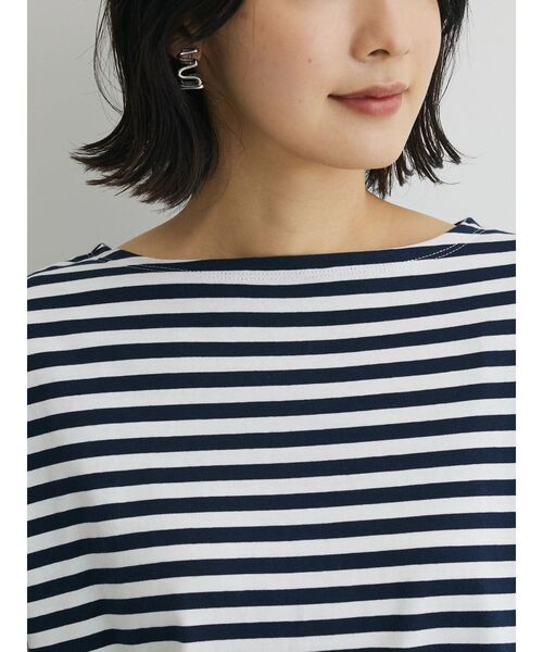 Green　Parks（グリーンパークス）の「リラックスカラーボーダーロンTEE（Tシャツ/カットソー・レディース・サックスブルー/グレー/ブルー/ネイビー/ピンク・FREE）」の10枚目の写真