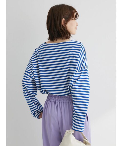 Green　Parks（グリーンパークス）の「リラックスカラーボーダーロンTEE（Tシャツ/カットソー・レディース・サックスブルー/グレー/ブルー/ネイビー/ピンク・FREE）」の16枚目の写真