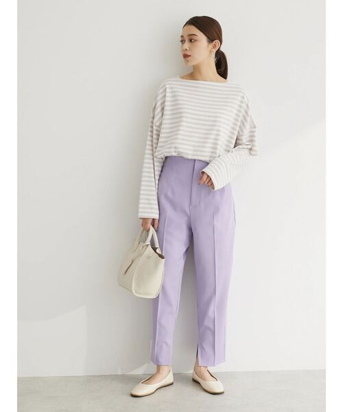 Green　Parks（グリーンパークス）の「リラックスカラーボーダーロンTEE（Tシャツ/カットソー・レディース・サックスブルー/グレー/ブルー/ネイビー/ピンク・FREE）」の19枚目の写真