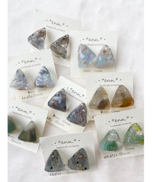 tone(トーン)の「【enn】レジンピアス(MA)(ピアス(両耳用)・レディース・C/F/E/A/D/G/B/H・FREE)」の9枚目の写真