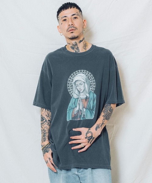 Subciety（サブサエティ）の「PRAYING MARIA TEE（Tシャツ/カットソー・メンズ・ブルー/ブラック/ホワイト・MEDIUM/LARGE/X-LARGE/SMALL）」の16枚目の写真