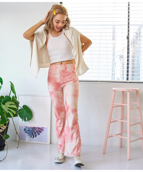 anap mimpi（アナップミンピ）の「タイダイコーデュロイフレアパンツ（その他パンツ・レディース・ベージュ/ピンク/グレー・FREE）」の9枚目の写真