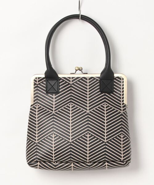 カヤ(カヤ)の「【カヤ】たおやか がま口ハンドバッグ(ハンドバッグ・レディース・ブラック/ライトブルー/ホワイト・FREE)」の2枚目の写真