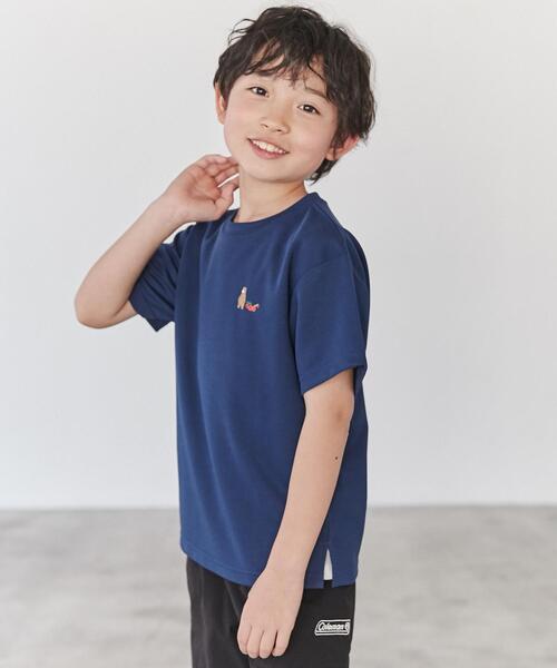 coen（コーエン）の「アウトドアベアプリントTシャツ（Tシャツ/カットソー・キッズ・ネイビー/ケリー・150/120/130/140/100/110）」の6枚目の写真