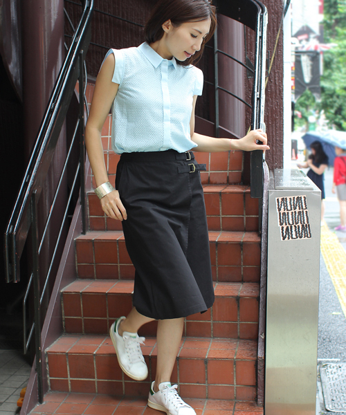 Ray BEAMS（レイビームス）の「Ray BEAMS / レースコンビ ノースリーブ シャツ（シャツ/ブラウス・レディース・ホワイト/サックスブルー/ネイビー・0/1）」の21枚目の写真