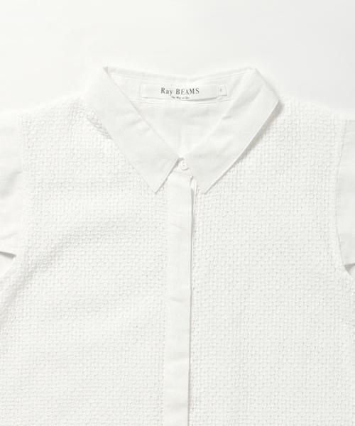 Ray BEAMS（レイビームス）の「Ray BEAMS / レースコンビ ノースリーブ シャツ（シャツ/ブラウス・レディース・ホワイト/サックスブルー/ネイビー・0/1）」の7枚目の写真