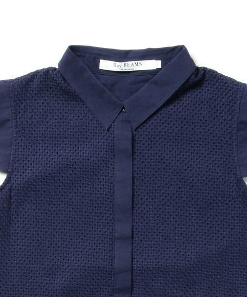 Ray BEAMS（レイビームス）の「Ray BEAMS / レースコンビ ノースリーブ シャツ（シャツ/ブラウス・レディース・ホワイト/サックスブルー/ネイビー・0/1）」の12枚目の写真