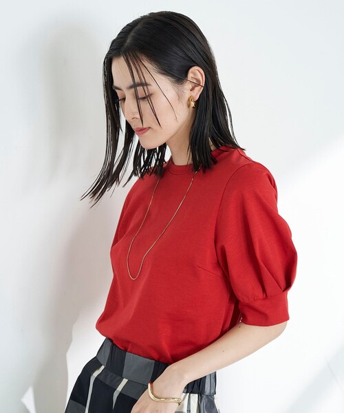 NOLLEY’S（ノーリーズ）の「5C BASIC 5分袖Tシャツ（Tシャツ/カットソー・レディース・レッド/ホワイト/ホワイト系その他5/ブラック/ロイヤルブルー/チャコールグレー・38/36）」の6枚目の写真