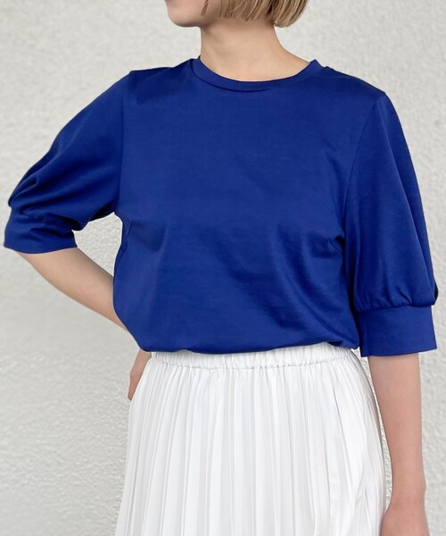 NOLLEY’S（ノーリーズ）の「5C BASIC 5分袖Tシャツ（Tシャツ/カットソー・レディース・レッド/ホワイト/ホワイト系その他5/ブラック/ロイヤルブルー/チャコールグレー・38/36）」の5枚目の写真