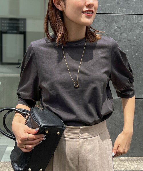 NOLLEY’S（ノーリーズ）の「5C BASIC 5分袖Tシャツ（Tシャツ/カットソー・レディース・レッド/ホワイト/ホワイト系その他5/ブラック/ロイヤルブルー/チャコールグレー・38/36）」の16枚目の写真
