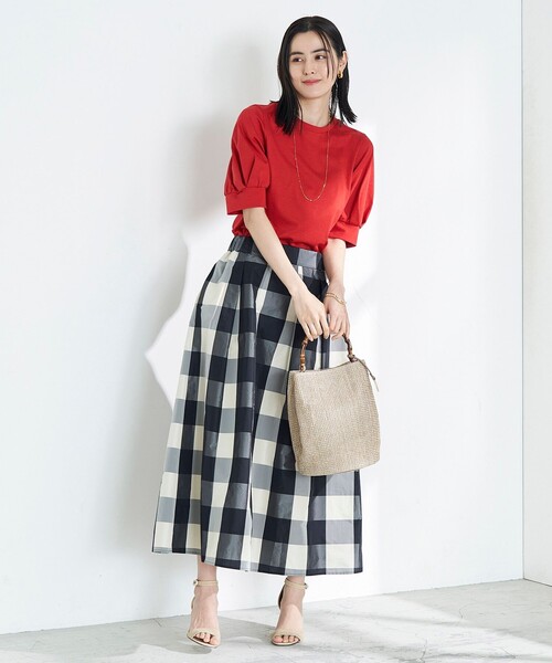 NOLLEY’S（ノーリーズ）の「5C BASIC 5分袖Tシャツ（Tシャツ/カットソー・レディース・レッド/ホワイト/ホワイト系その他5/ブラック/ロイヤルブルー/チャコールグレー・38/36）」の18枚目の写真