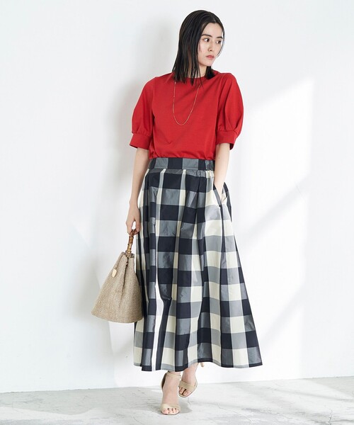 NOLLEY’S（ノーリーズ）の「5C BASIC 5分袖Tシャツ（Tシャツ/カットソー・レディース・レッド/ホワイト/ホワイト系その他5/ブラック/ロイヤルブルー/チャコールグレー・38/36）」の20枚目の写真