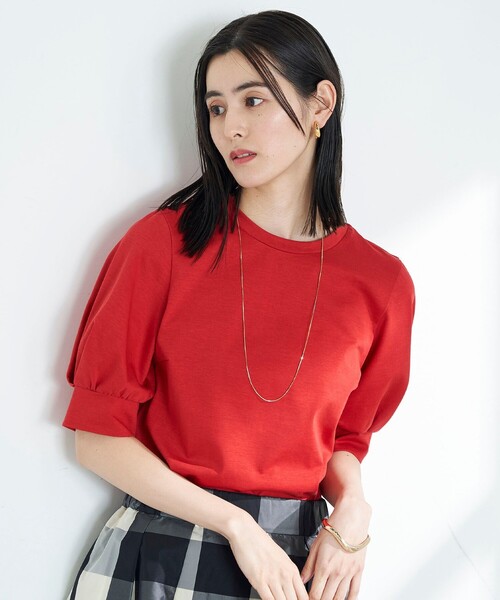 NOLLEY’S（ノーリーズ）の「5C BASIC 5分袖Tシャツ（Tシャツ/カットソー・レディース・レッド/ホワイト/ホワイト系その他5/ブラック/ロイヤルブルー/チャコールグレー・38/36）」の22枚目の写真