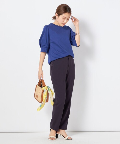 NOLLEY’S（ノーリーズ）の「5C BASIC 5分袖Tシャツ（Tシャツ/カットソー・レディース・レッド/ホワイト/ホワイト系その他5/ブラック/ロイヤルブルー/チャコールグレー・38/36）」の7枚目の写真