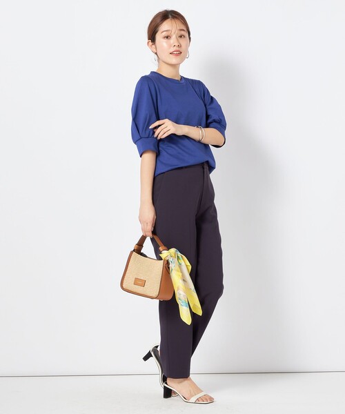 NOLLEY’S（ノーリーズ）の「5C BASIC 5分袖Tシャツ（Tシャツ/カットソー・レディース・レッド/ホワイト/ホワイト系その他5/ブラック/ロイヤルブルー/チャコールグレー・38/36）」の8枚目の写真