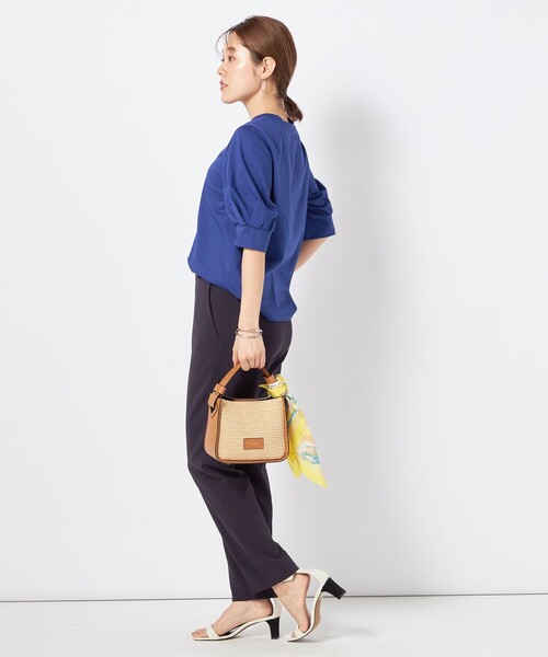NOLLEY’S（ノーリーズ）の「5C BASIC 5分袖Tシャツ（Tシャツ/カットソー・レディース・レッド/ホワイト/ホワイト系その他5/ブラック/ロイヤルブルー/チャコールグレー・38/36）」の9枚目の写真