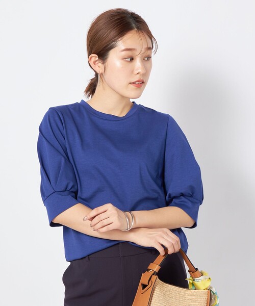 NOLLEY’S（ノーリーズ）の「5C BASIC 5分袖Tシャツ（Tシャツ/カットソー・レディース・レッド/ホワイト/ホワイト系その他5/ブラック/ロイヤルブルー/チャコールグレー・38/36）」の11枚目の写真