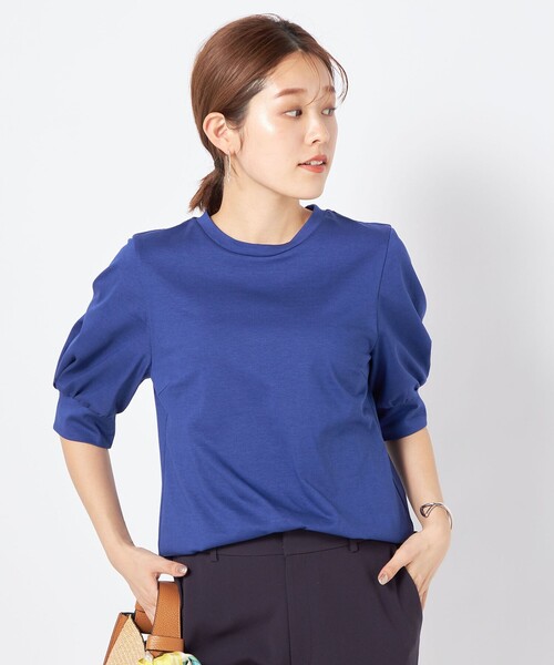 NOLLEY’S（ノーリーズ）の「5C BASIC 5分袖Tシャツ（Tシャツ/カットソー・レディース・レッド/ホワイト/ホワイト系その他5/ブラック/ロイヤルブルー/チャコールグレー・38/36）」の12枚目の写真