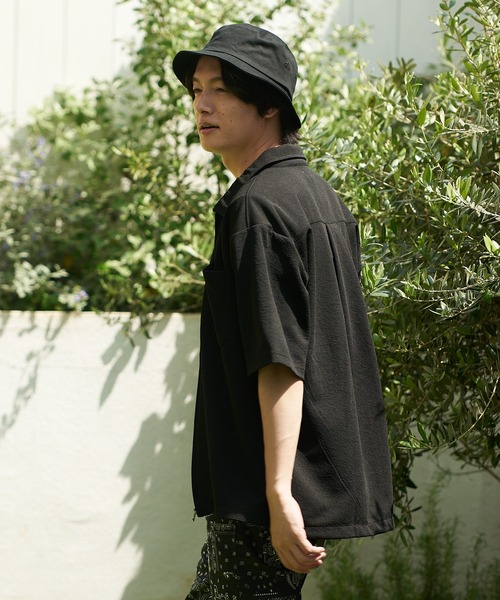 JEANS MATE（ジーンズメイト）の「【KAITEKI+/カイテキプラス】ドライタッチ 　吸水速乾 　ストレッチ　 イージーケア　 ドライリップル 　ジップブルゾン 　オーバーシャツ 　フロントジップシャツ（シャツ/ブラウス・メンズ・ネイビー/ベージュ/ブラック・LARGE/X-LARGE/MEDIUM）」の21枚目の写真