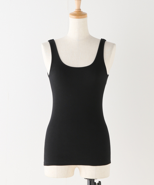 Spick & Span(スピックアンドスパン)の「甘撚ソフトテレコタンクトップ(タンクトップ・レディース・ベージュ/ブラック/ブラウン/ホワイト/ブルー・FREE)」の22枚目の写真