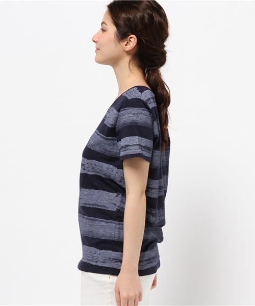 OUTLET(アウトレット)の「【CIAOPANIC TYPY】ペイントボーダーTシャツ(Tシャツ/カットソー・レディース・ネイビー・FREE)」の3枚目の写真