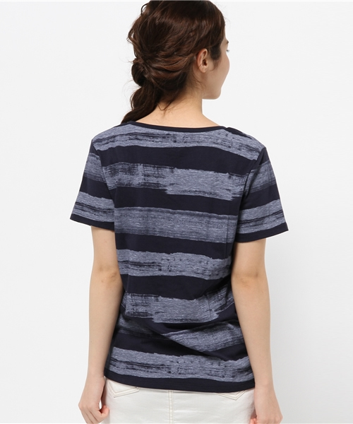 OUTLET(アウトレット)の「【CIAOPANIC TYPY】ペイントボーダーTシャツ(Tシャツ/カットソー・レディース・ネイビー・FREE)」の4枚目の写真