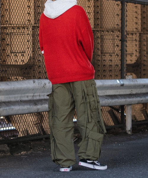 HOUSTON（ヒューストン）の「HOUSTON ヒューストン 2WAY NYLON TECHNO PANTS ナイロン テクノパンツ/カーゴパンツ（カーゴパンツ・メンズ・グレー/オリーブドラブ/ブラック/ベージュ・M/XL/L）」の17枚目の写真