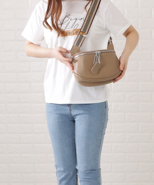 Lace Ladies（レースレディース）の「レザー調リングモチーフボディバッグ（ボディバッグ/ウエストポーチ・レディース・ブラック/ホワイト/ベージュ・FREE）」の18枚目の写真