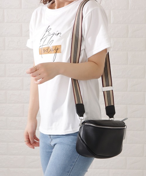 Lace Ladies（レースレディース）の「レザー調リングモチーフボディバッグ（ボディバッグ/ウエストポーチ・レディース・ブラック/ホワイト/ベージュ・FREE）」の16枚目の写真