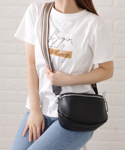 Lace Ladies（レースレディース）の「レザー調リングモチーフボディバッグ（ボディバッグ/ウエストポーチ・レディース・ブラック/ホワイト/ベージュ・FREE）」の13枚目の写真