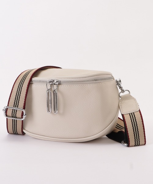 Lace Ladies（レースレディース）の「レザー調リングモチーフボディバッグ（ボディバッグ/ウエストポーチ・レディース・ブラック/ホワイト/ベージュ・FREE）」の8枚目の写真