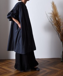 folka | 【folka】袖口シャーリング長袖ワンピース/ボリューム袖シャツチュニック(シャツ/ブラウス)