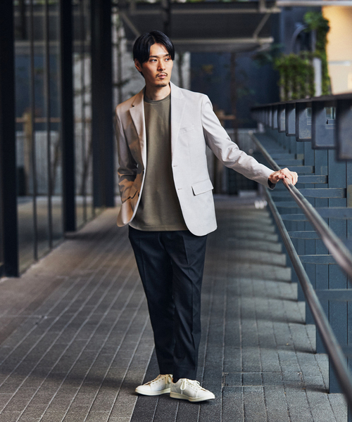 EDIFICE(エディフィス)の「ジャガードネック カルゼ ニット Tシャツ(Tシャツ/カットソー・メンズ・ブラック/チャコールグレー/ホワイト/カーキ・SMALL/MEDIUM/LARGE)」の13枚目の写真