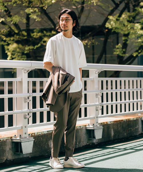 EDIFICE(エディフィス)の「ジャガードネック カルゼ ニット Tシャツ(Tシャツ/カットソー・メンズ・ブラック/チャコールグレー/ホワイト/カーキ・SMALL/MEDIUM/LARGE)」の16枚目の写真