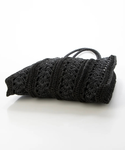 cache cache(カシュ カシュ)の「カシュカシュ cachecache / 切り替え松葉編みトートバッグ(トートバッグ・レディース・ベージュ/ブラック・FREE)」の10枚目の写真