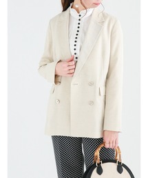 Te chichi | リネン混ツイルテーラードジャケット(ノーカラージャケット)