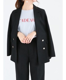 Te chichi | リネン混ツイルテーラードジャケット(ノーカラージャケット)