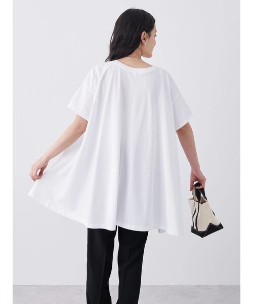 AMERICAN HOLIC（アメリカンホリック）の「キレイCotton斜めラインカットチュニック（チュニック・レディース・ライトイエロー/サックスブルー/グレイッシュベージュ/ブラック/オフホワイト・L/M）」の10枚目の写真