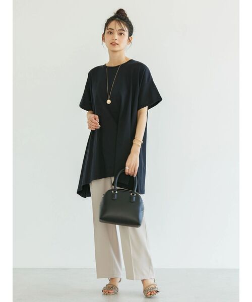 AMERICAN HOLIC（アメリカンホリック）の「キレイCotton斜めラインカットチュニック（チュニック・レディース・ライトイエロー/サックスブルー/グレイッシュベージュ/ブラック/オフホワイト・L/M）」の18枚目の写真