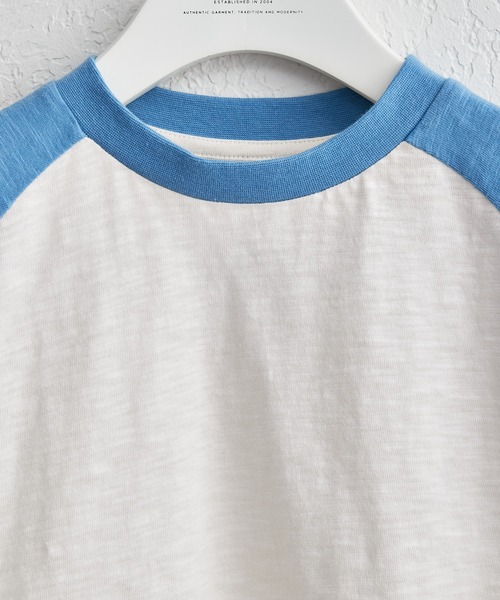 CIAOPANIC TYPY(チャオパニックティピー)の「【KIDS】ワンポイントスラブラグランTEE(Tシャツ/カットソー・キッズ・ブルー/チャコールグレー/ホワイト・S/M/L/XL/XXL)」の8枚目の写真