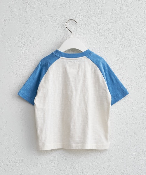 CIAOPANIC TYPY(チャオパニックティピー)の「【KIDS】ワンポイントスラブラグランTEE(Tシャツ/カットソー・キッズ・ブルー/チャコールグレー/ホワイト・S/M/L/XL/XXL)」の12枚目の写真