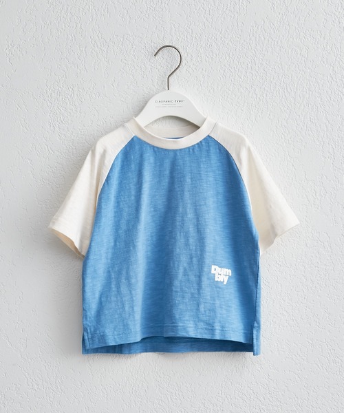 CIAOPANIC TYPY(チャオパニックティピー)の「【KIDS】ワンポイントスラブラグランTEE(Tシャツ/カットソー・キッズ・ブルー/チャコールグレー/ホワイト・S/M/L/XL/XXL)」の13枚目の写真