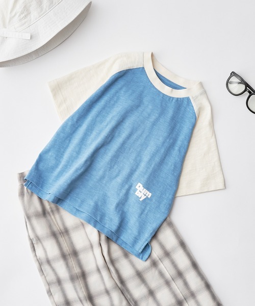 CIAOPANIC TYPY(チャオパニックティピー)の「【KIDS】ワンポイントスラブラグランTEE(Tシャツ/カットソー・キッズ・ブルー/チャコールグレー/ホワイト・S/M/L/XL/XXL)」の20枚目の写真