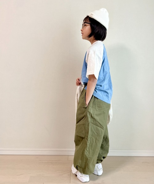 CIAOPANIC TYPY(チャオパニックティピー)の「【KIDS】ワンポイントスラブラグランTEE(Tシャツ/カットソー・キッズ・ブルー/チャコールグレー/ホワイト・S/M/L/XL/XXL)」の16枚目の写真