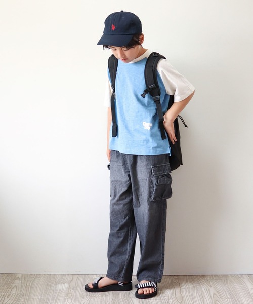 CIAOPANIC TYPY(チャオパニックティピー)の「【KIDS】ワンポイントスラブラグランTEE(Tシャツ/カットソー・キッズ・ブルー/チャコールグレー/ホワイト・S/M/L/XL/XXL)」の18枚目の写真
