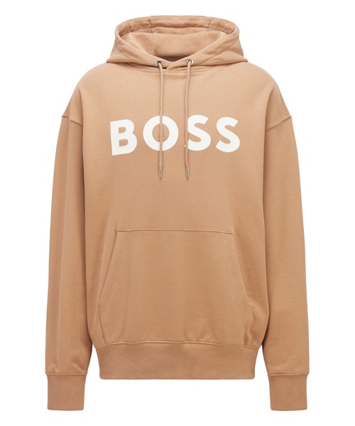 BOSS コットンピケ スウェットシャツ ミラーエフェクトロゴ BOSS - Paddy ポロシャツ コットンピケ ロゴアンダーカラー