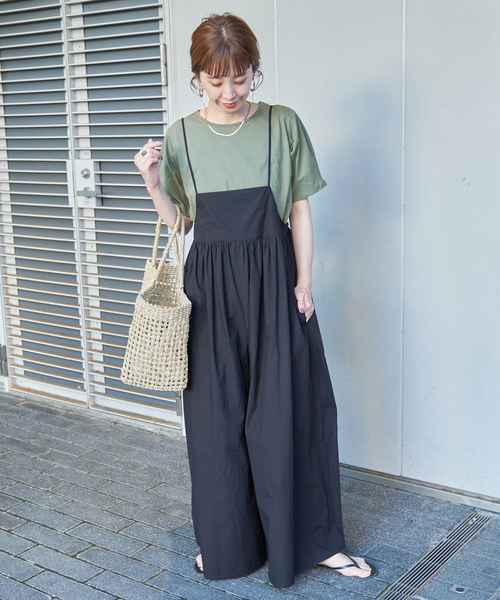 Simplicite(サンプリシテ)の「タックスリーブTシャツ(Tシャツ/カットソー・レディース・グリーン/ブラック/ホワイト・FREE)」の18枚目の写真