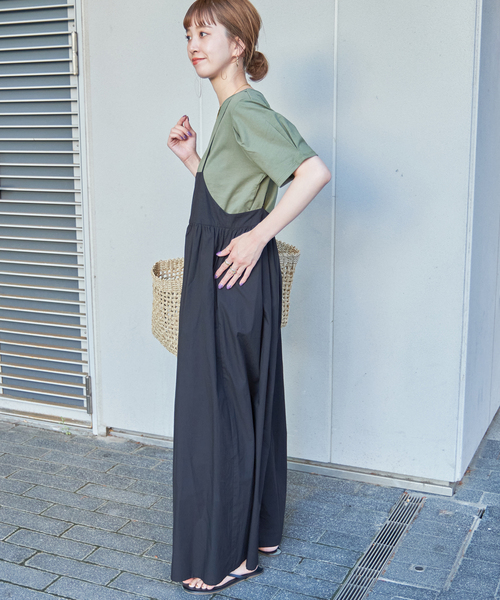 Simplicite(サンプリシテ)の「タックスリーブTシャツ(Tシャツ/カットソー・レディース・グリーン/ブラック/ホワイト・FREE)」の19枚目の写真